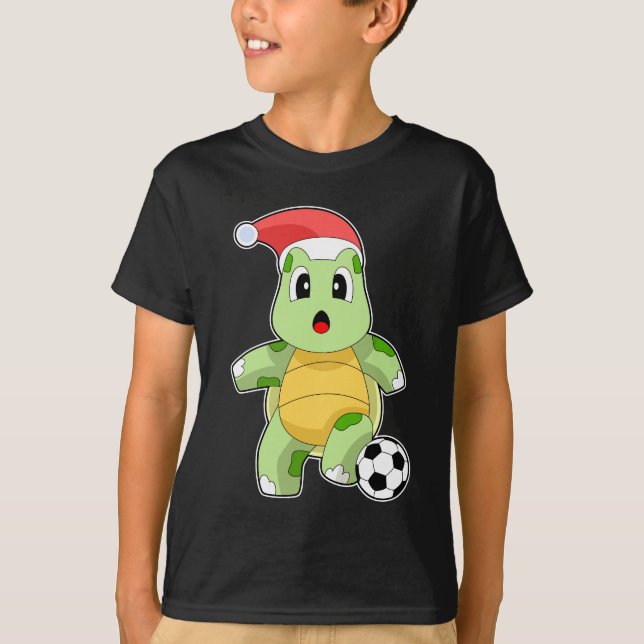 T-shirt Turtle Christmas Soccer (Devant)