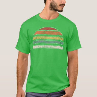 T-shirt Turtle Coucher de soleil 70s Animal ami