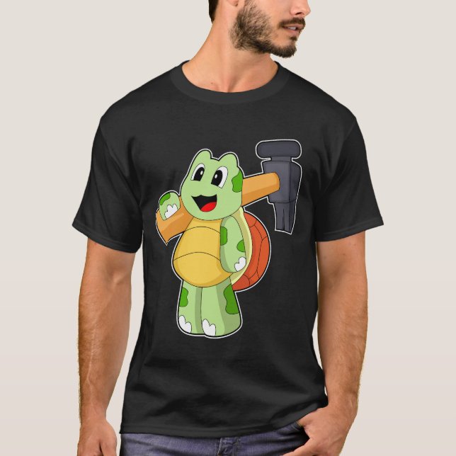 T-shirt Turtle Handyman Hammer (Devant)