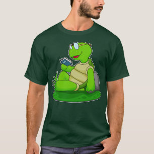 T-shirt Turtle Reading Book