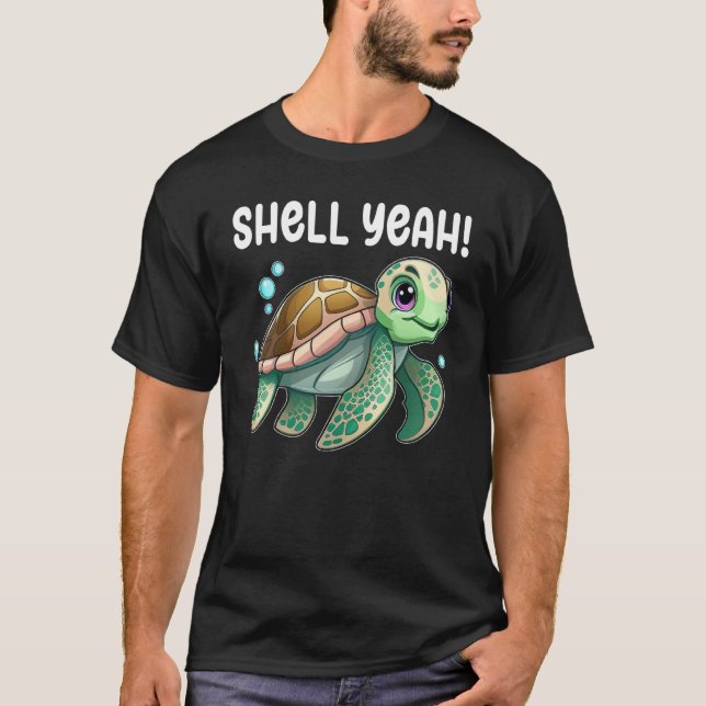 T-shirt Turtle Shell Yeah Turtles Sea Cute Turtle  2 (Devant)