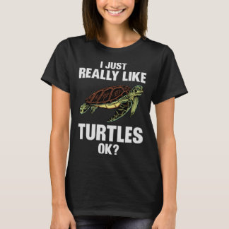 T-shirt Turtles Stud Idées J'Aime Vraiment Les Tortues Ow