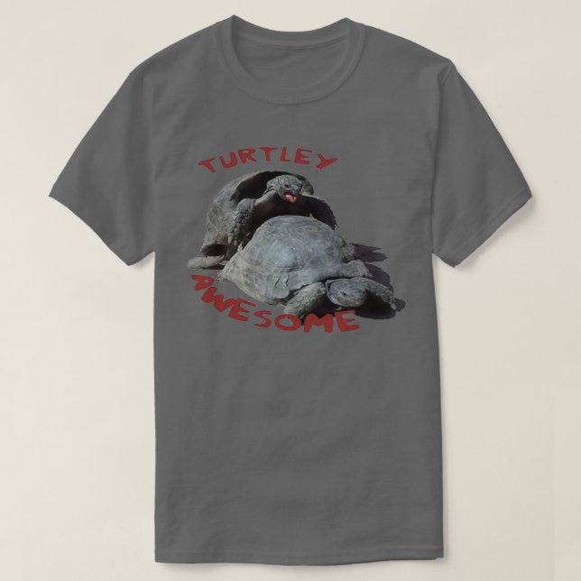 T-shirt Turtley Awesome Mating Tortoises (Design devant)