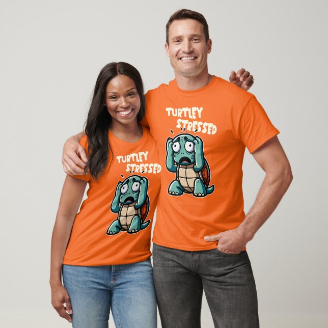T-shirt Turtley Stress - Drôle Conception de tourte (Unisexe)