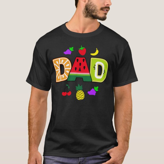 T-shirt Tutti frutti Papa de la fille d'anniversaire (Devant)