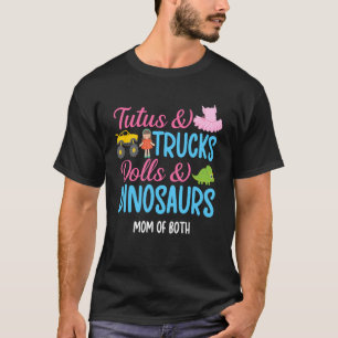 T-shirt Tutus & Trucks Maman des deux Mama de fille et de