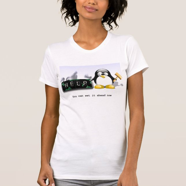 T-shirt Tux-fracas-horloge (Devant)