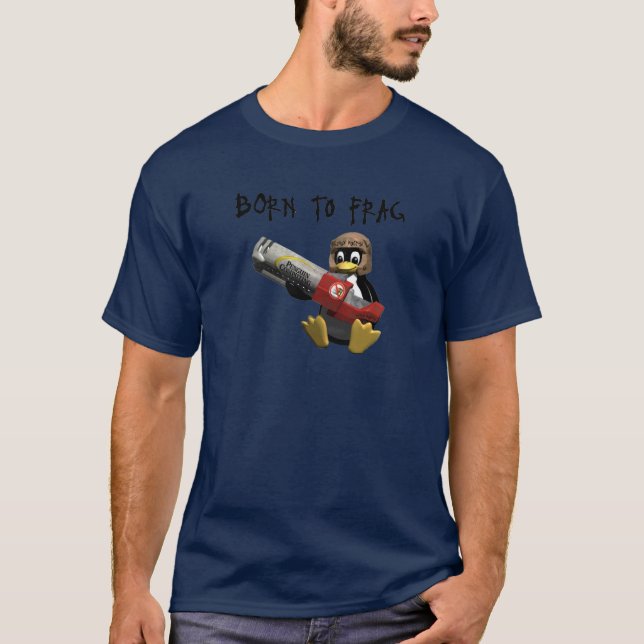 T-shirt Tux - soutenu au frag (Devant)