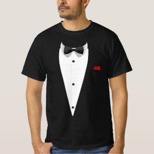 T-shirt Tuxedo avec Bowtie pour le réveillon Mariage