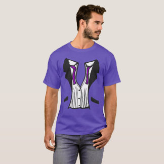 T-Shirt Tuxedo Avec Cravate Violette