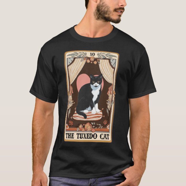 T-shirt Tuxedo Cat Tarot Card Tuxedo Cat Tuxedo Mom Ca (Devant)