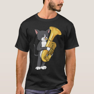 T-shirt Tuxedo Cat Tuba Cadeaux Femmes Hommes Marching Ban