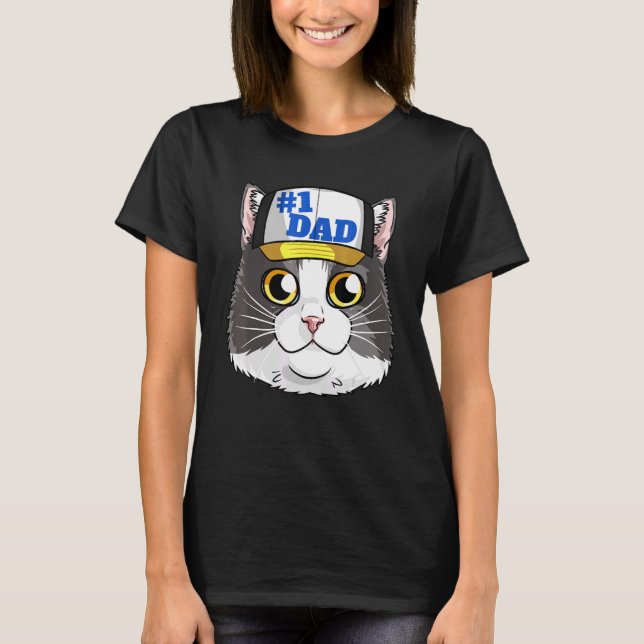 T-shirt Tuxedo Chat 1 Papa Kitten Fête des pères (Devant)