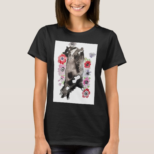 T-shirt Tuxedo Chat chats mignonette animaux de compagnie  (Devant)