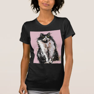 T-shirt Tuxedo Chat chats mignonette animaux de compagnie 