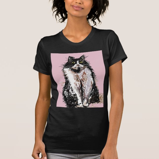 T-shirt Tuxedo Chat chats mignonette animaux de compagnie  (Devant)