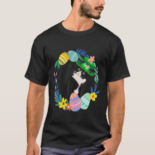 T-shirt Tuxedo Chat Oeufs de Pâques Bunny Casquette
