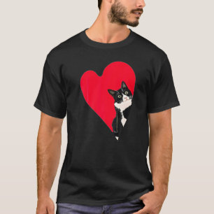 T-shirt Tuxedo Chat Valentine Coeur Pour Kitten Et Animal