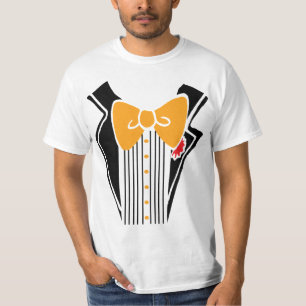 T-shirt Tuxedo - Cravate orange