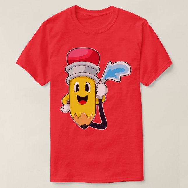 T-shirt Tuyau de pompier crayon (Design devant)