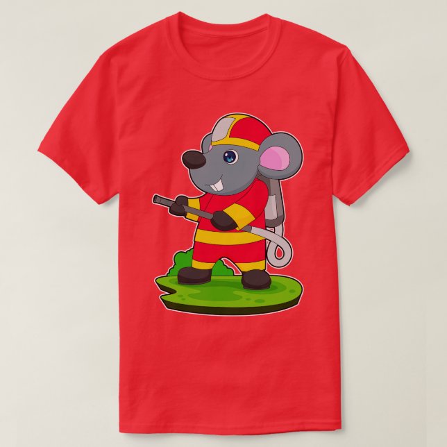 T-shirt Tuyau de pompier de la souris (Design devant)