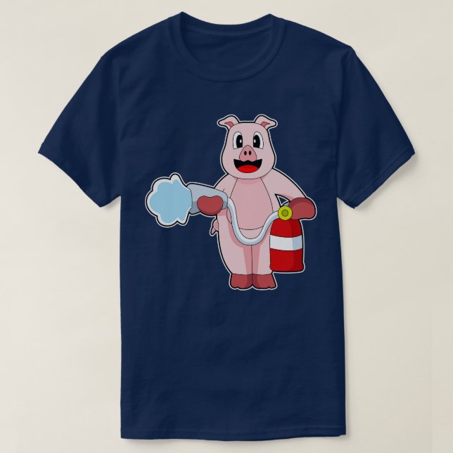 T-shirt Tuyau de pompier de porc (Design devant)