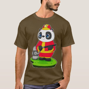 T-shirt Tuyau d'incendie de pompier Panda 2