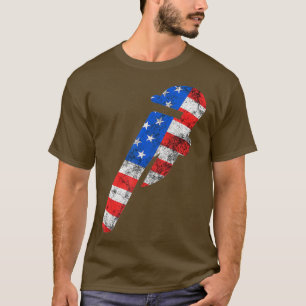 T-shirt Tuyauterie en plombier Drapeau américain 4e de