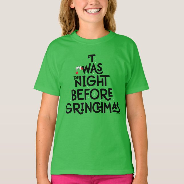 T-shirt 'Twas the Night Before Grinchmas (Devant)