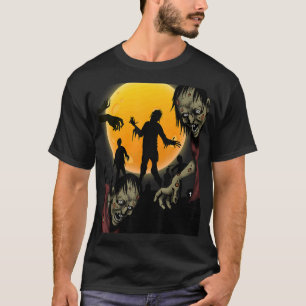 T-shirt TWEAR Halloween Zombie Dead Walking Scary Co