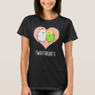 T-shirt Tweethearts Drôle Inséparables Pun Dark BG