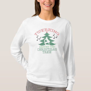 T-shirt Twerkin autour du pull pour les arbres de Noël