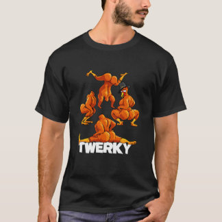 T-shirt Twerky Twerkey Drôle Thanksgiving Twerk T