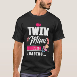 T-shirt Twin Mimi Chargement 2026 Funny Baby Girl Reveal F