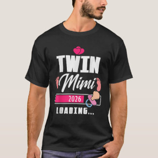 T-shirt Twin Mimi Chargement 2026 Funny Baby Girl Reveal F