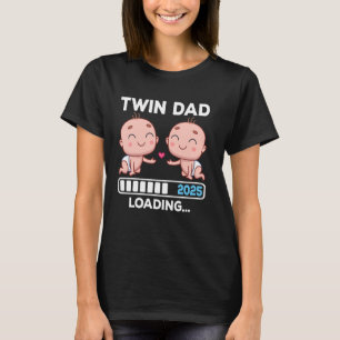 T-shirt Twin Papa Chargement 2025 S'Il Vous Plaît Attendre