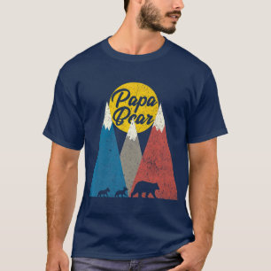 T-shirt Twin Papa Papa Ours Deux Cubs Fête des pères Cad