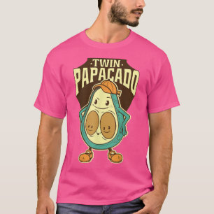 T-shirt Twin Papacado Avocado Papa Daddy Fête des pères et