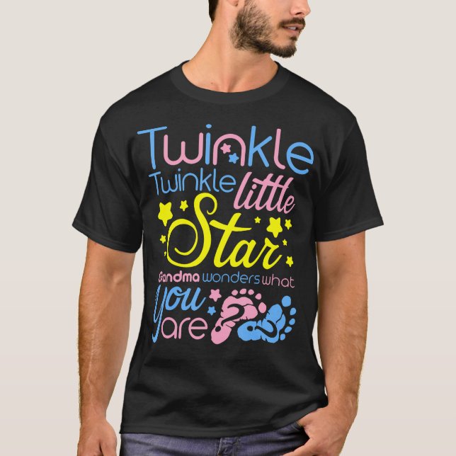 T-shirt Twinkle Little Star Grand-mère se demande ce que v (Devant)