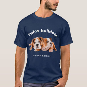 T-shirt Twins bulldogs Limited Edition pour lui bleu foncé