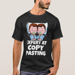 T-shirt Twins Garçons Papa Maman Expert Sur Copier Coller