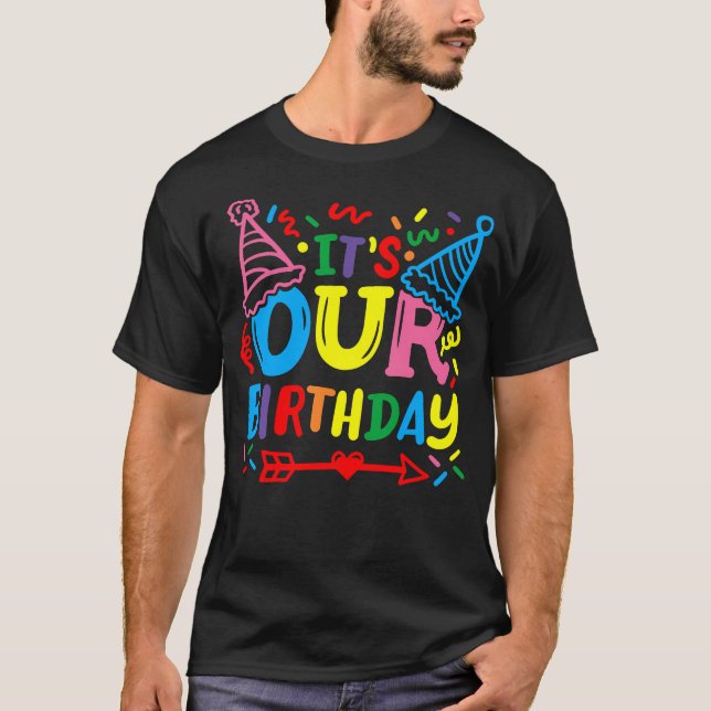 T-shirt Twins Twin C'Est Notre Anniversaire (Devant)