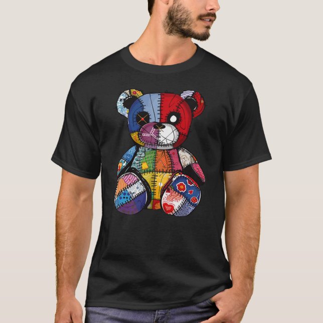 T-shirt Twisted Teddy Bear - Cute Horror (Devant)