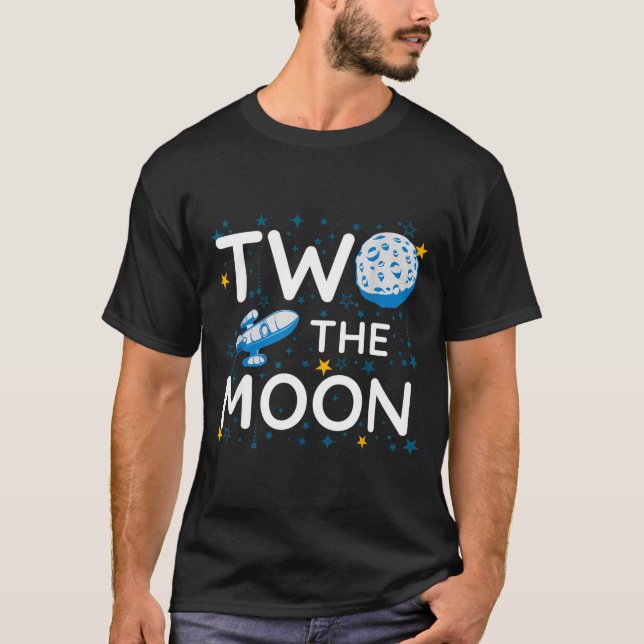 T-shirt Two The Moon 2nd Planets Lover Birthday Space Rock (Devant)