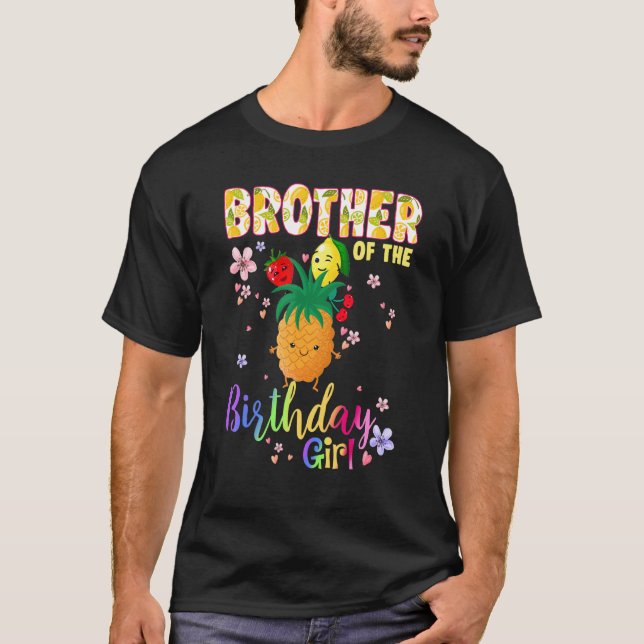 T-shirt Twotti Fruity Thème Frère De L'Anniversaire Fille  (Devant)