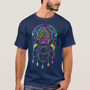 T-shirt Tye Dye Celestial Lune Phase Zen Yoga Bohème