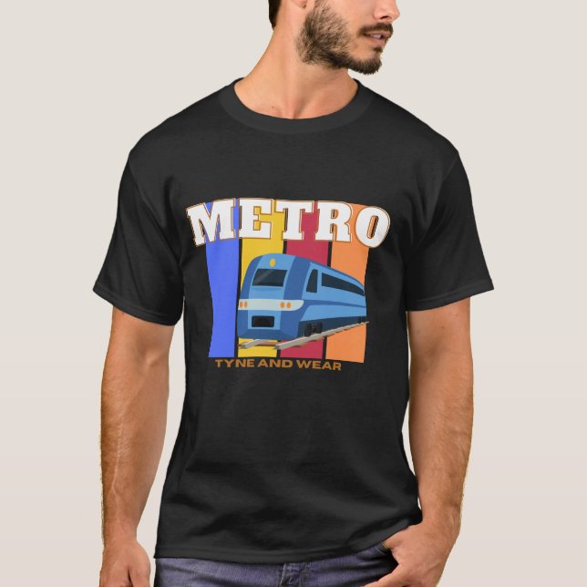 T-shirt Tyne et le métro d'usure Newcastle (Devant)