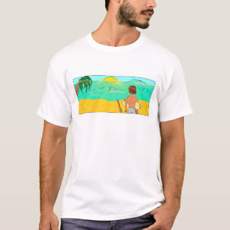 T - Shirt Typ mit Surfbrett von Zeb