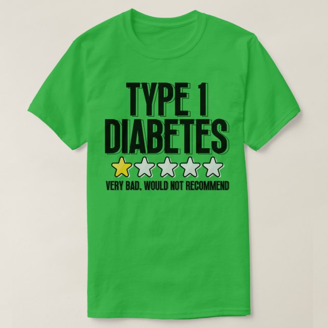T-shirt Type 1 Diabète 1 (Design devant)