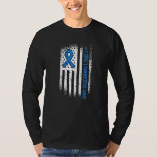 T-shirt Type 1 Diabète Papa Diabète Ruban Et Américain F
